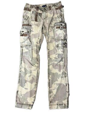 Vintage Y2K Gap Military Camouflage Cargo Pants Size 0 Low Rise Straight Leg